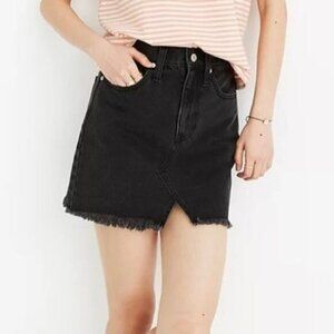 NWT Madewell Black Jean Mini Skirt Size 26 High Rise A Line